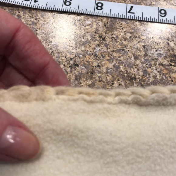 SIJJL Wool and Fleece Lined Cream Headwear Headwrap Floral/Flower - Picture 12 of 16